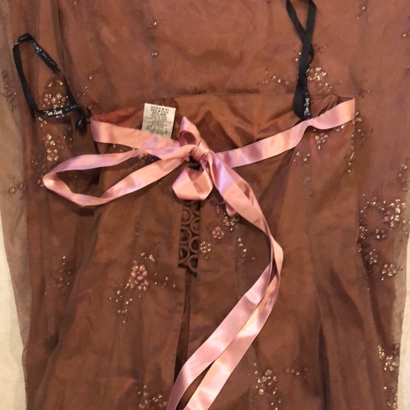 Formal brown and pink dress - Picture 4 of 6